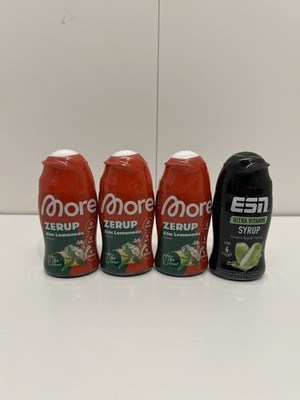 More Nutrition 3x Zerup Alm Lemonade & 1x ESN Syrup Green Apple - OVP