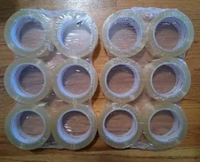 VIBAC 123 BOPP Box Sealing Tape 2" x 110yd - Clear Packing Tape (12  Rolls)