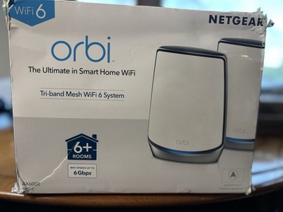 Netgear Orbi RBK852 AX6000 Triband WiFi6 Mesh System Router+Satellite