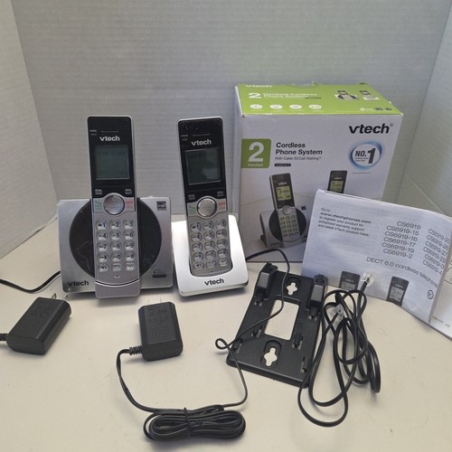 Vtech CS6919-2 2-Handset Cordless Phone with Caller ID/Call Waiting Wall Mount 