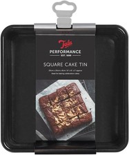 Tala Performance, Loose Base Square Cake Tin, Professional Gauge Carbon Steel w