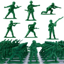 Classic Toy Soldiers Set 50 pcs , Green Army Men Action Figures, Plastic Mil...