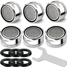 6Pcs Bathroom Faucet Aerator Replacement with Brass Shell 15/16 Inch 24mm Ext...