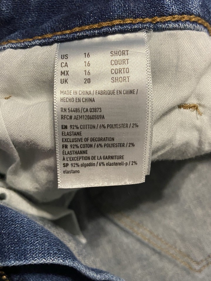 American Eagle Super Stretch X AEO Denim Jeans Size 16 Short eBay