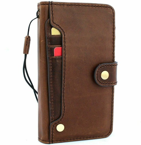 Genuine leather case for Google Pixel 4 book wallet cover Jafo vintage closure - Picture 3 of 9