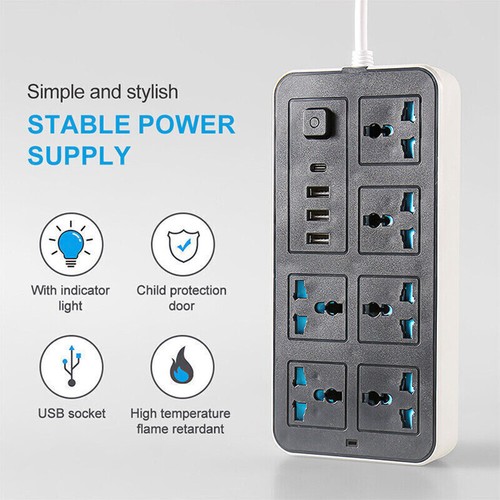 AU Power Strip Powerboard Power Board with AU Plug 3 USB 1 Type-c Ports Charger - Picture 13 of 13