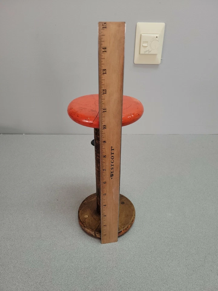 Vintage industrial textile spool- wood/metal- 10 1/2" - Image 4 of 4