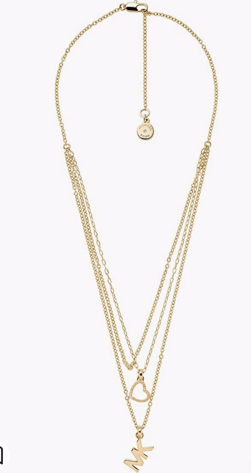 NUEVO CON ETIQUETAS MK Logo Corazón Collares Colgantes Envío Gratis Foto 4 de 4