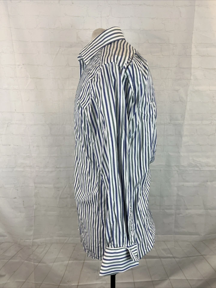Thomas Pink Men's White Striped Cotton Dress Shirt 15.5 -34 $158 - Image 4 of 4