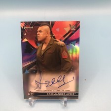 Commander Azeez Auto WWE 2021 Topps Finest Rookie Auto 1st On eBay Ever Crews