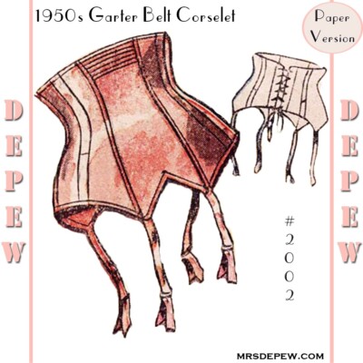 sewing garter belt Elastic Lingerie Garter Belt Sewing Pattern, 5 Sizes (PDF Download) main image 1