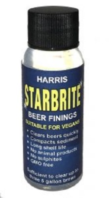 Harris Starbrite veganfreundliche Bier- und Apfelweinveredelungen.  Geeignet für 75 Liter.