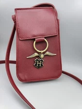 Bioworld Harry Potter Golden Snitch Charm Maroon Red Small Crossbody Bag Purse