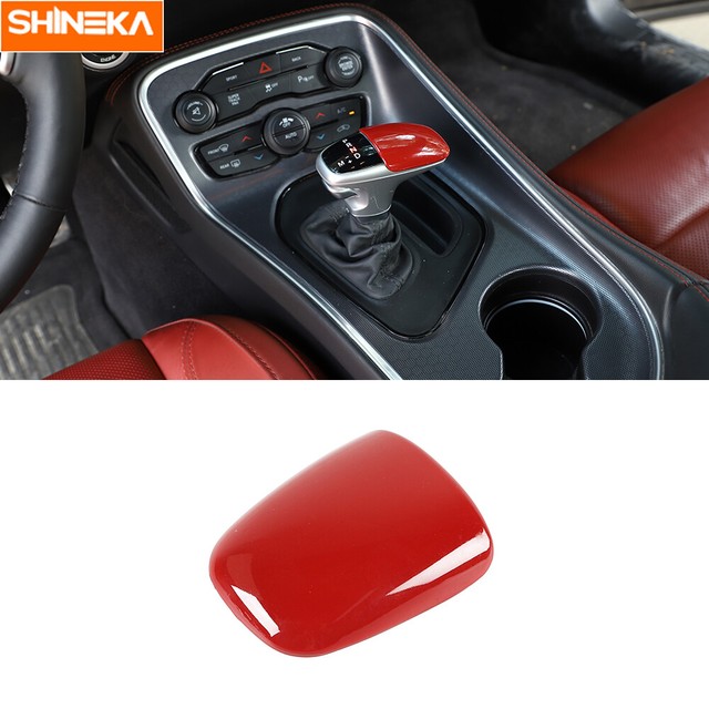 Red Gear Shift Knob Head Cover Trim For Dodge Charger/Challenger 2015
