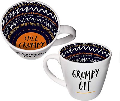 WPL Gifts Grumpy Git Neuheit Tasse und Geschenkbox - Freunde Geschenkideen - Inside Out