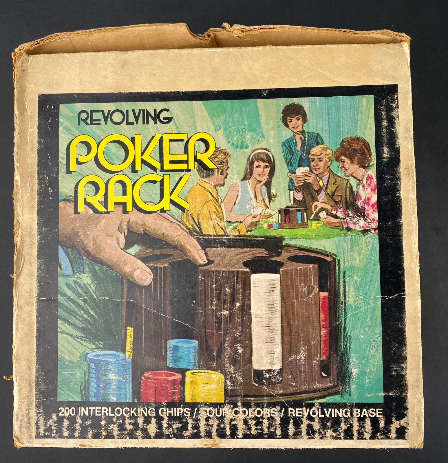 Vintage Bakelite Revolving Poker Rack Chip Caddy Pleasantime Pacific