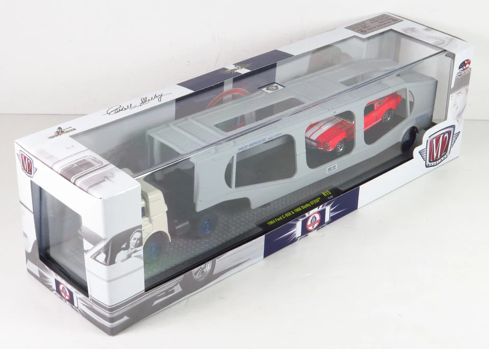 M2 Machines R15 Auto Haulers Shelby 1964 Ford C-950 1966 Shelby GT350 Mustang - Image 3 of 4