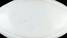 Tom Brady Signed NFL Football, (JSA CoA) Light Blue Ink w/ Acrylic Display Case