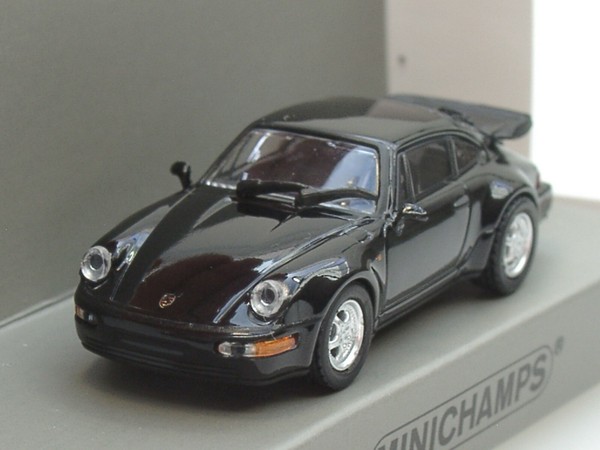 Minichamps Porsche 911 Turbo (964), 1990, Schwarz - 870 069104 - 1:87-image