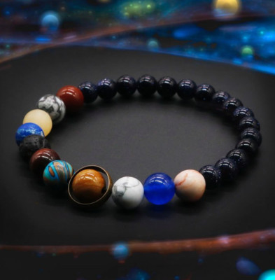 Universe Galaxy the Eight Planets Solar System Bracelet Unisex Healing Gift