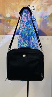 DELL Blk Nylon Laptop Computer Bag,2 zip storage/file paddedShoulderStrap&Handle