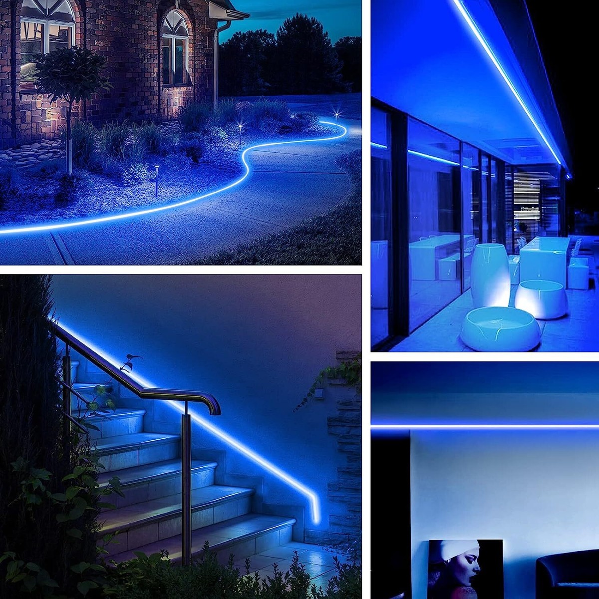 32.8ft LED Neon Light DC 12V 2835 120leds/m Waterproof