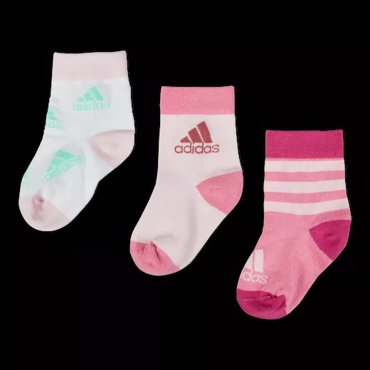 adidas 3 paires de chaussettes b b tout petit ROSE taille multiple KM 5 5k 7k f