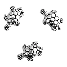 10 pcs Sea Turtle Spacer Beads Antiqued Silver 13x9mm Tortoise Jewelry Making