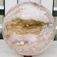 Natural Cherry Blossom Agate Sphere Quartz Crystal Ball Healing Gem 11700G