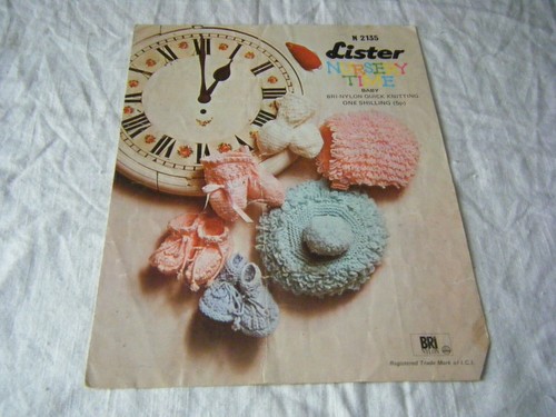 Vintage Strickanleitung, Baby Mütze, Mütze, Stiefel & Fäustlinge, QK, Lister n1235