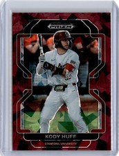 2022 Prizm Draft Picks Burgundy Cracked Ice Kody Huff 8/23 (B24) Rockies