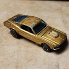 VTG Hot Wheels Redline 1967 Custom Mustang Gold