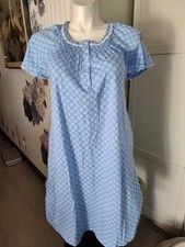 Aria Soft Cotton Nightgown Smocked Neckline Fits 8-12 Unworn Condition Sz Lg