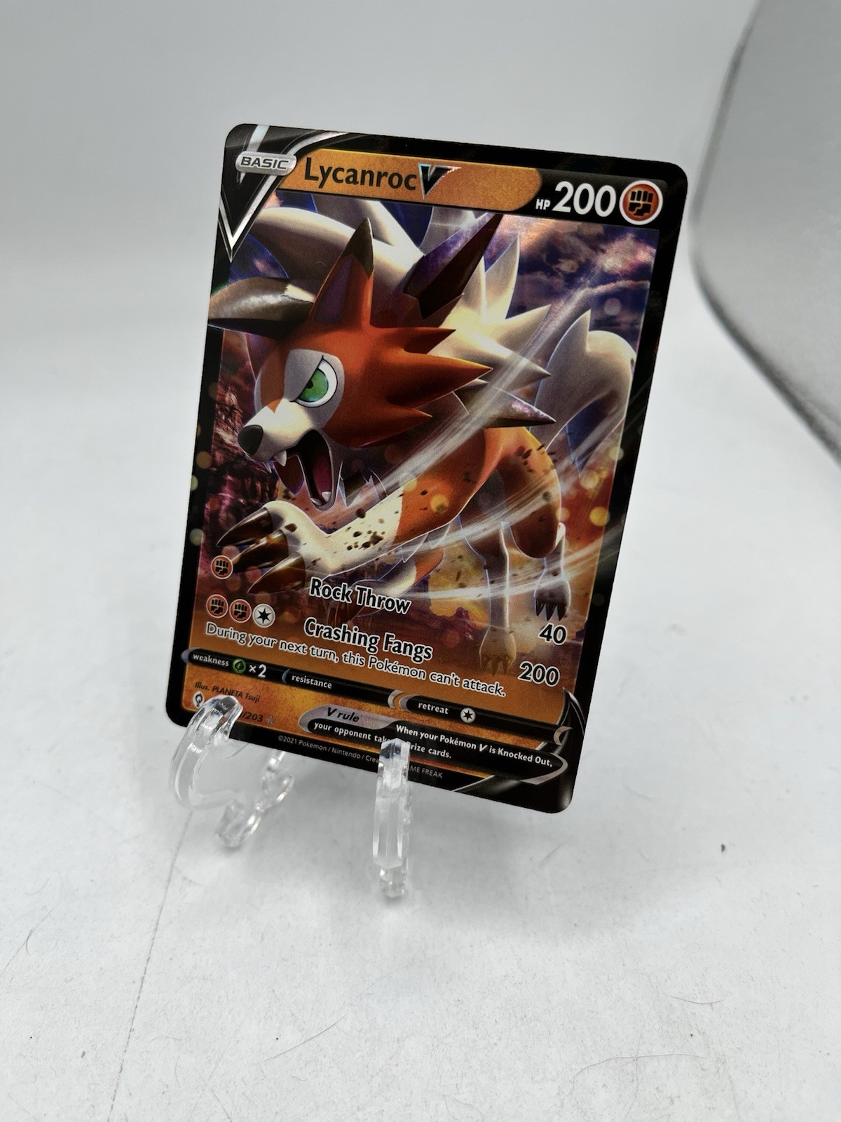 Pokemon - Lycanroc V 91/203 - Evolving Skies - Ultra Rare Holo - NM