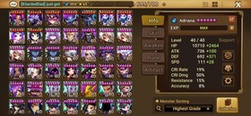 Summoners War Global 5LD5:🔥 Narsha/ Elenora/Pater/D.Zen/Mi Yang🔥+221 Swft G3 