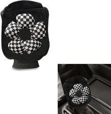Gear Shift Knob Cover, Cute Bow Tie Shifter Stick Protecti Color: Checkerboard
