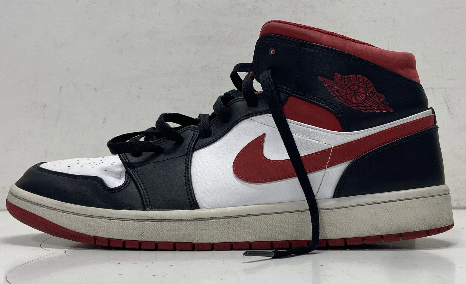 Air Jordan 1 Mid 'Black Gym Red' Sneakers Men's Sz 13