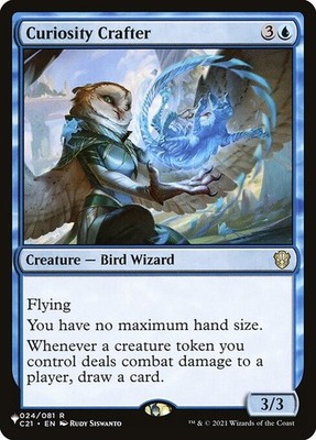 mtg cards like curiosity Crafter- The List- Commander 2021 - Magic The Gathering - Rare NM return it to the battlefield under its owners control ONE] Distorted Curiosity (From @CovertGoBlue)