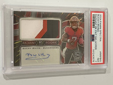 2024 Panini Spectra Hyper Prizm /60 Bucky Irving RC RPA PSA 7 NM auto patch