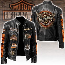 Harley Davidson Motorcycle Leather Jacket All Sizes