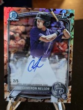 2025 Bowman Draft CAMERON NELSON 1st Bowman Popcorn Auto /5 SSP