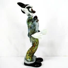 Large Vintage Murano Style Art Glass Clown Blown Confetti Glass Tramp Figurine