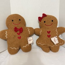 Target Gingerbread Couple Man Woman Christmas Throw Pillow Holiday Accent Decor