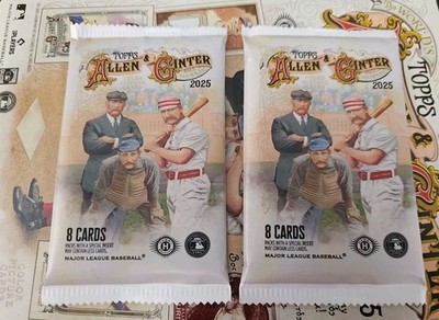 2 Unopened 2025 Allen & Ginter Hobby Packs! From Fresh Hobby Box, Hits Live! 