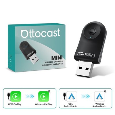 Ottocast Mini 2-in-1 Adapter CA505-T für Autos mit CarPlay & Android Auto