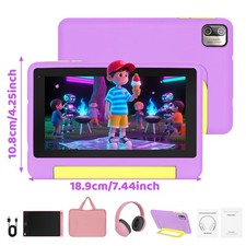2026 7-inch Kids Tablet IPS LCD HD 8GB RAM 64GB ROM Parental Control Android 13