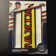 2026 Panini USA Baseball Stars & Stripes Prizm Andrew Costello Panini Patch /7