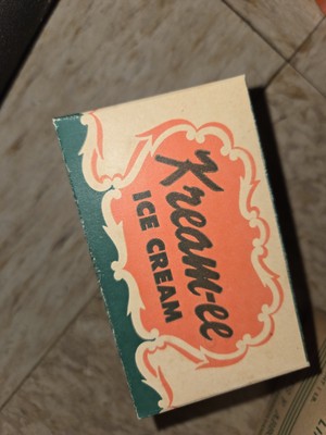 Vintage Dairy Snall Ice Cream Cardboard Box Kream-ee East Stroudsburg PA