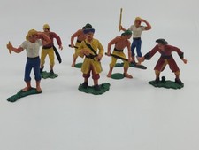 Vintage Marx Warriors of the World Pirates Set 7 Plastic Hand Painted Germany