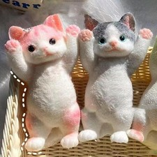 13cm Fluffy Squishy Cat Toy Sticky Realistic Stress Relief for Kids Adults